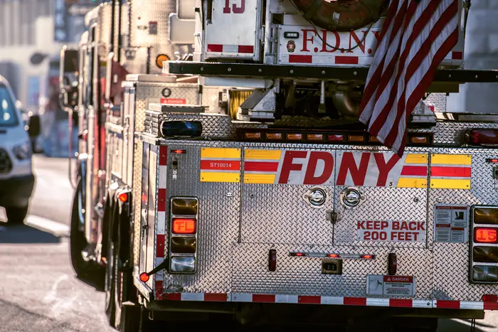 An FDNY truck is seen in 2015. The FDNY and police responded to a Forest Hills, Queens fire where a woman was found unresponsive Friday morning. She was pronounced dead at the scene.
